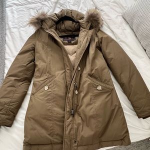 Woolrich down puffer jacket with real fur hood